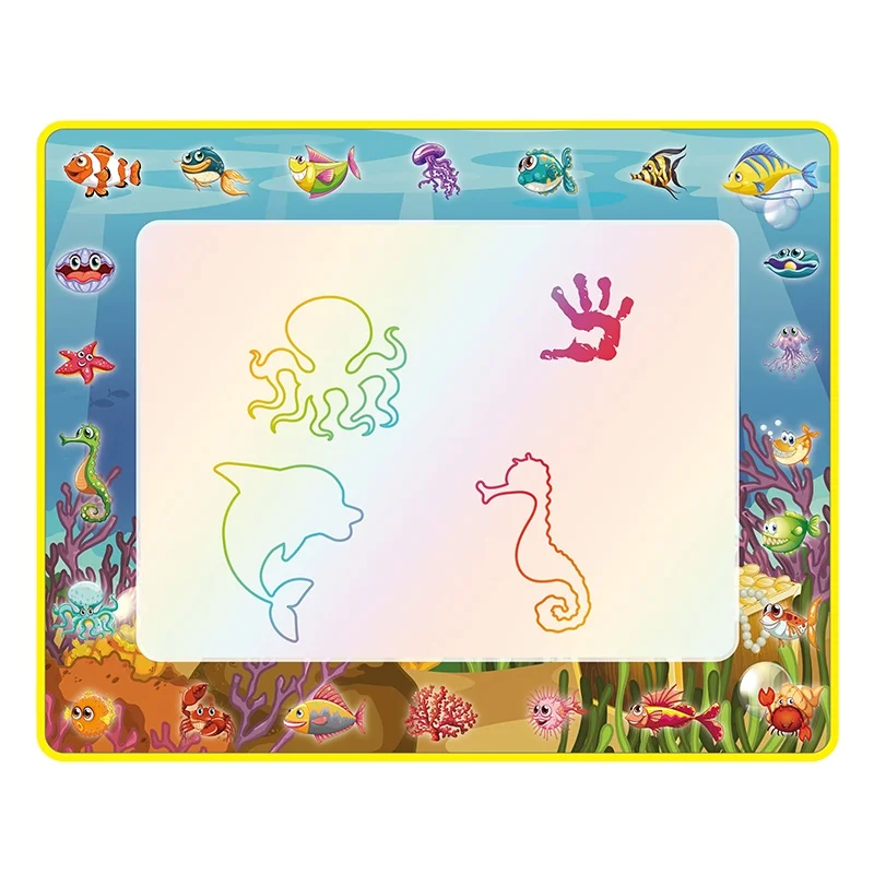 
90*72 CM Colorful Baby Kids Water Play Mat DIY Custom Aqua Drawing Mat Large Magic Mat For Kids 