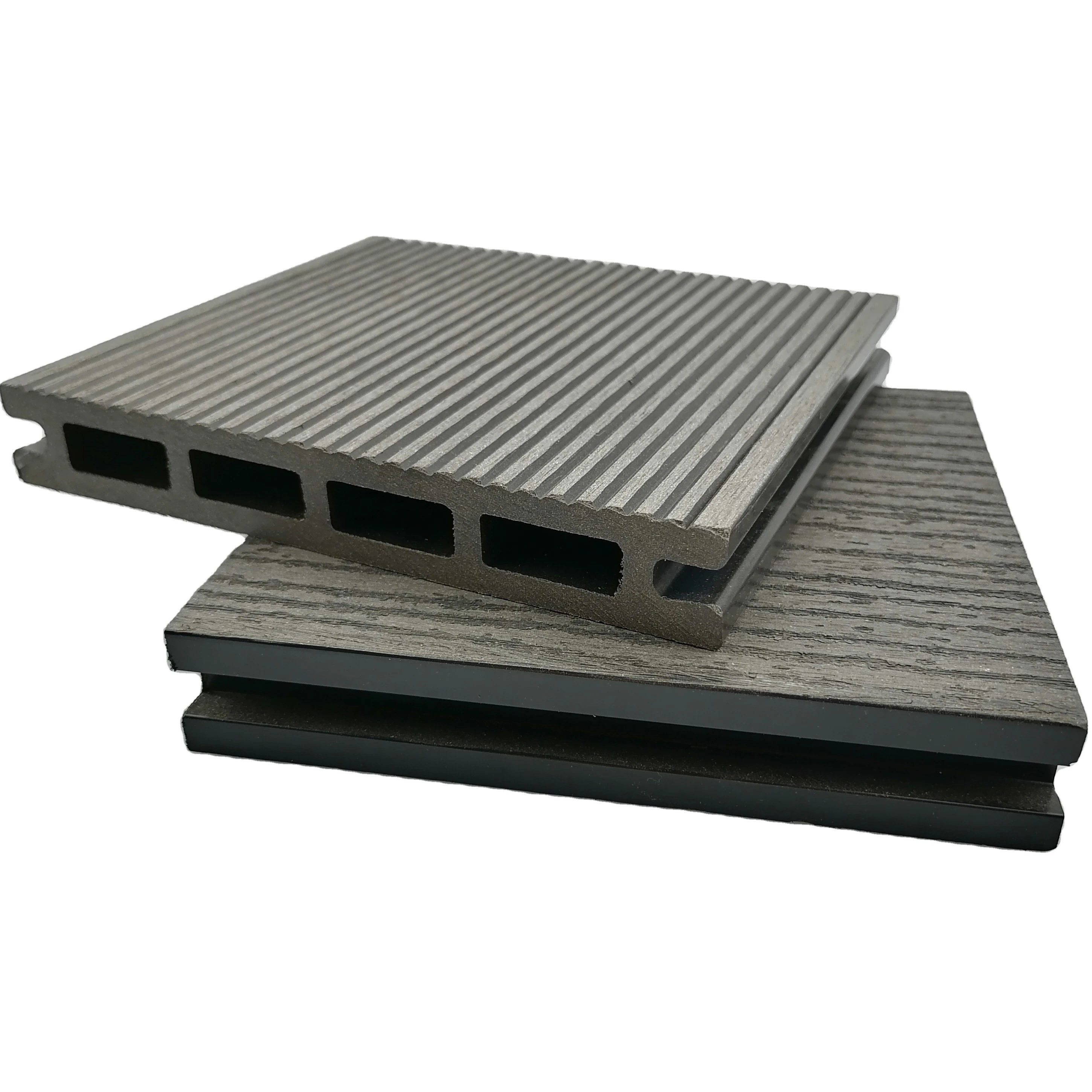 Outdoor waterproof ground area bamboo wood pvc composite decking wpc  hollow pe decking