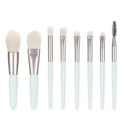 8 Pcs Mini Portable Makeup Brushes Set Makeup Tools Kit Powder Foundation Blush Contour Concealer Lip Brushes For Travel