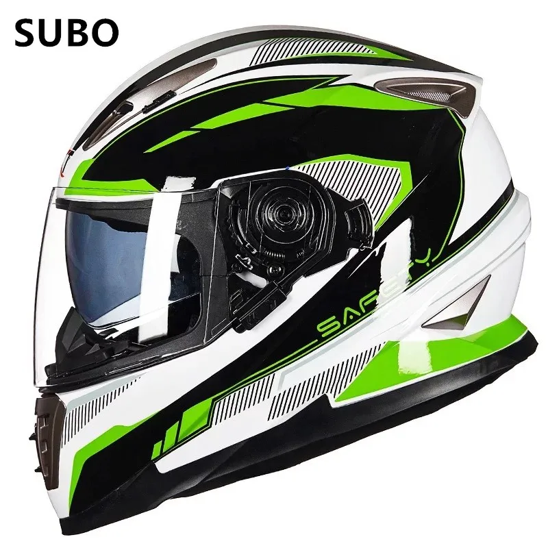 SUBO Cool design skull viking graffito style ABS material cycling light motocross motorcycle helmet