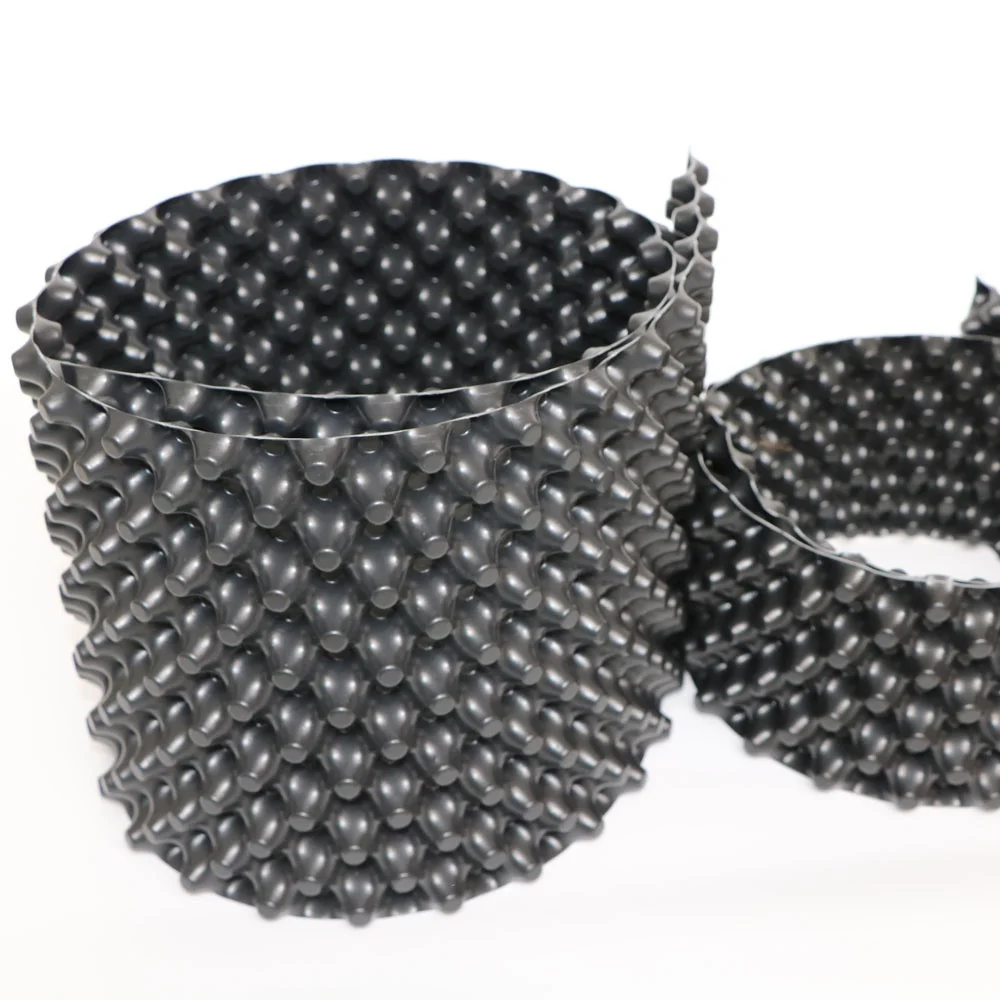 HDPE double side new lightweight building construction materials plastic drainage board green roof  dimple strip sheet