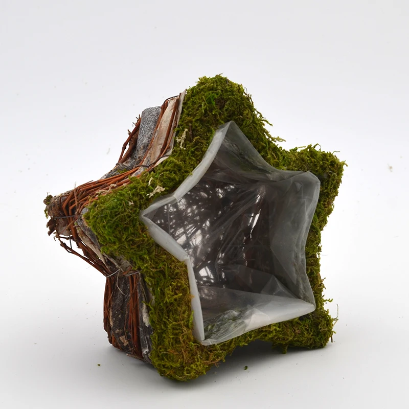 new design home decor star shape Moss kettle flower pot handmade flowerpot ornamentation