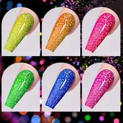 Newest Popular Holographic Series Broken Diamond Effect Reflective Gel Top Coat Uv Soak Off Gel