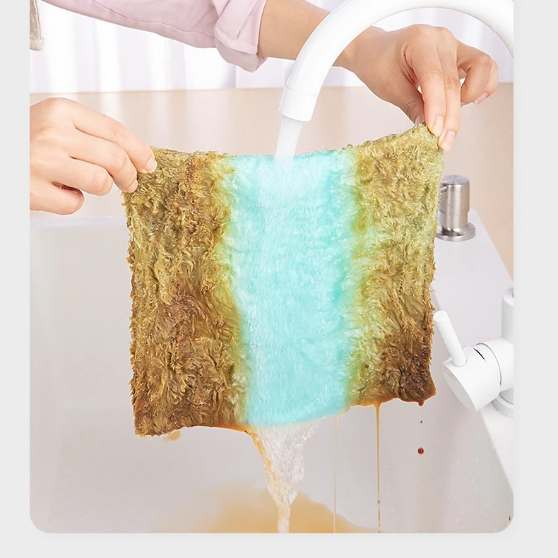 Thickness Absorption Natural Viscose Fiber Kitchen Towels Washable Cleaning Dish Cloths