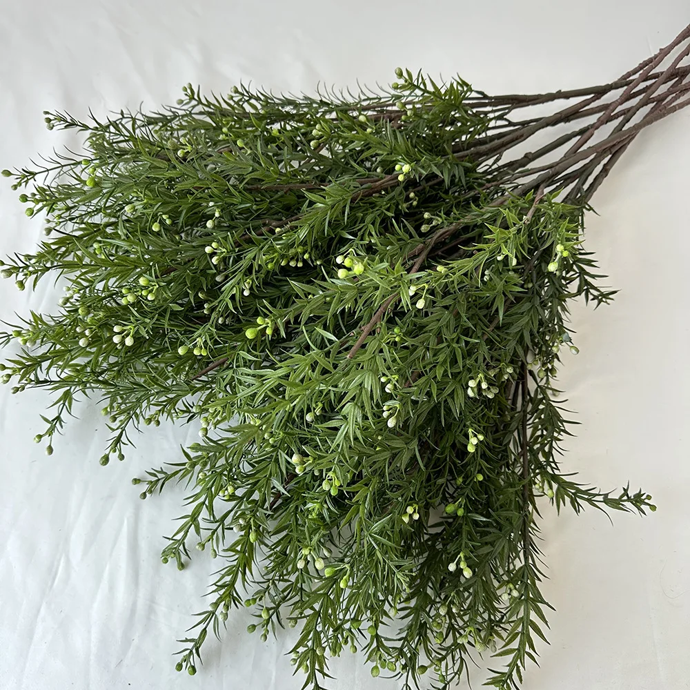 green plants Cross-border simulation christmas plant pine needle christmas tree hanging frost home decoration leaf ornaments