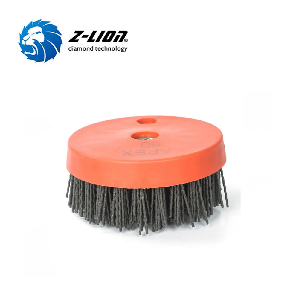 4 inch 5/8'-11 M14 Silicon Carbide Abrasive Round Antique Brush Diamond Brush for Granite Marble Stone