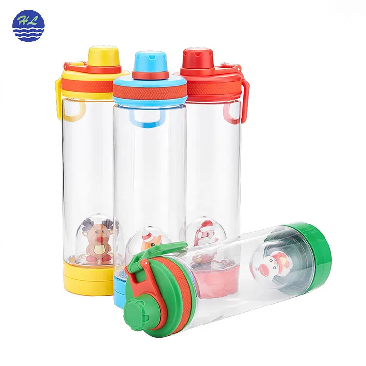 Factory direct sales eco-friendly fashion reusable plastic water bottles with doll