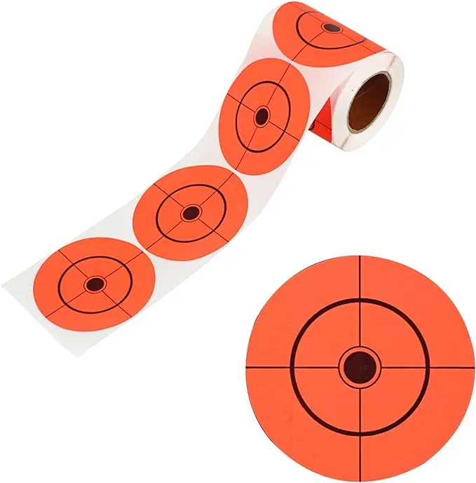 HONGSHAN OEM ODM Custom LOGO 3 Inch Other Size Self-Adhesive Roll Stickers Label Spatter Shooting Targets