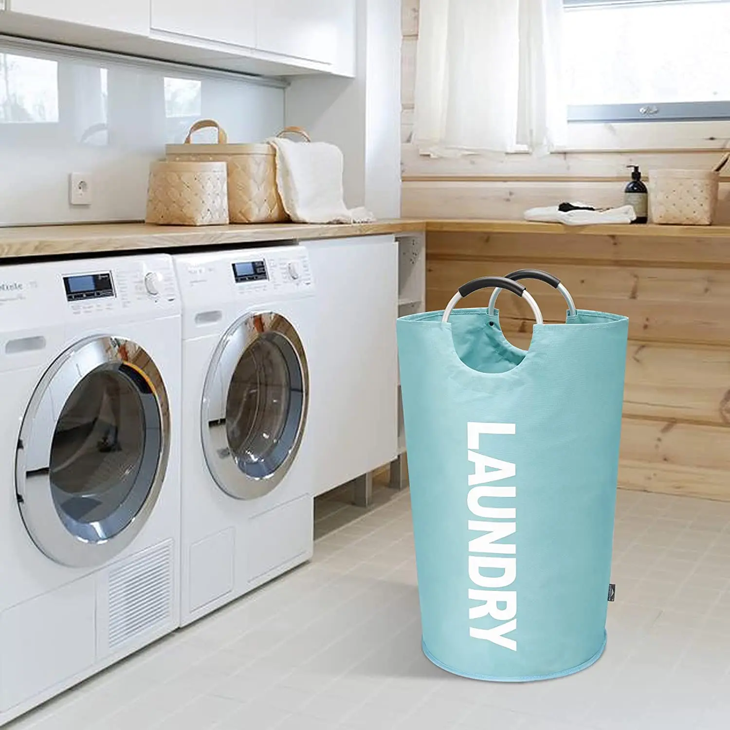 Amazon Collapsible Laundry Bag Foldable Laundry Hamper Washing Bin Home Storage 600D Oxford