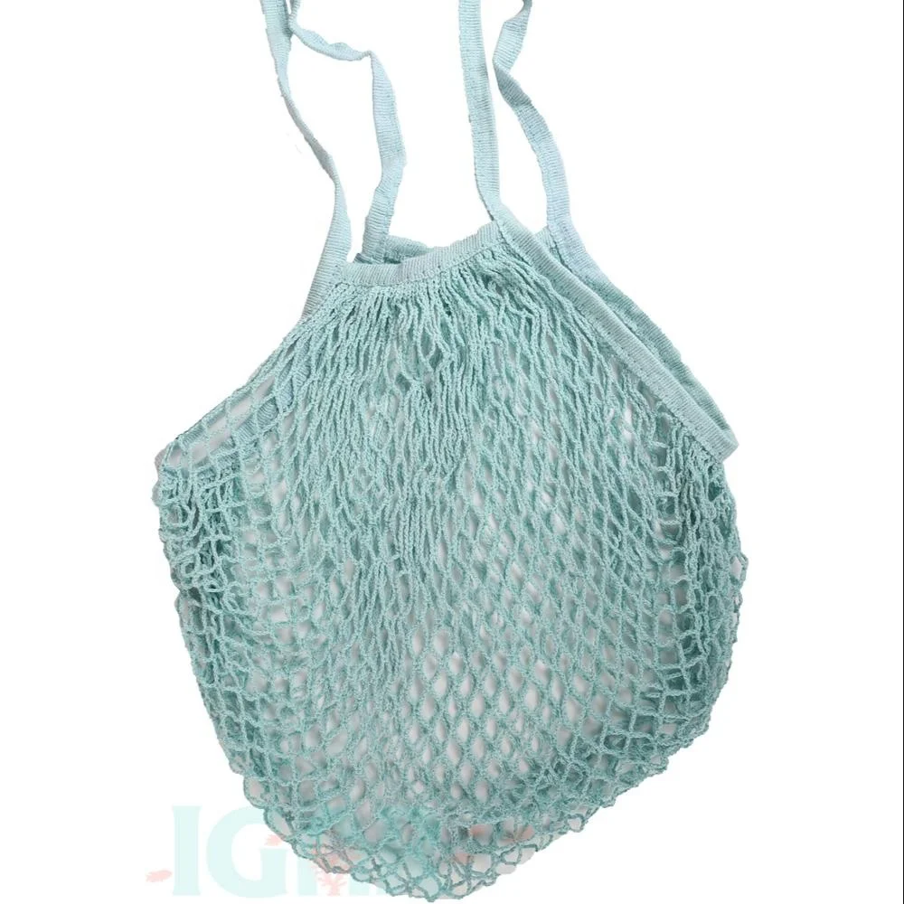 Wholesales 100% Organic Marketing Used Cotton Mesh Bags Handmade length Eco Tote organic cotton daily mesh bags