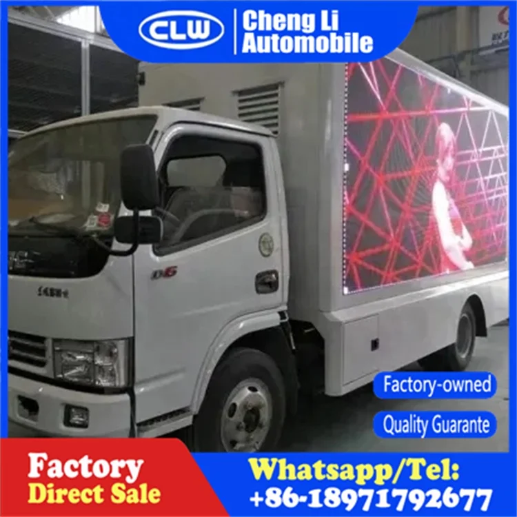 Mobile Dongfeng 4x2 Led Advertising Screen Billboard Vehicle Van Stage Truck Led Sign Display