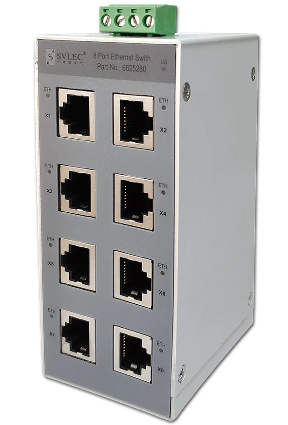  Промышленный Ethernet-коммутатор IP20 с 8 портами RJ45 100 1000 Мбит/с