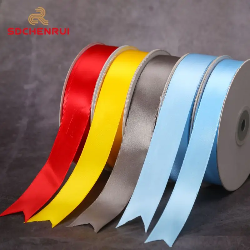 Custom Or Standard Gift Ribbon And Bows Red Polyester 38MM Width Satin Ribbon Packing 100 yard per roll Can Made Bow