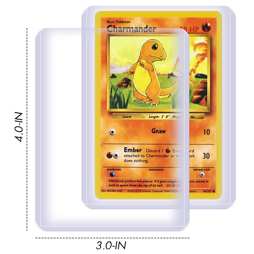 Pocketmon Rookie Used Thick Trading Sports Holder Top Loaders Plastic Cards Sleeves Album with Sleeves