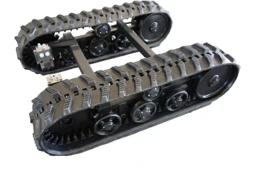 Suv triangle tracked vehicle mini tractor rubber track robot chassis  underca rugged terrain conversion system