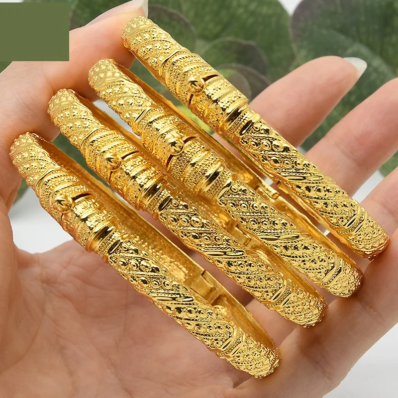 Wholesale Instock 24K Gold Plated Bracelet Indian Bridal Jewelry Fashion Jewelry Bracelets & Bangles