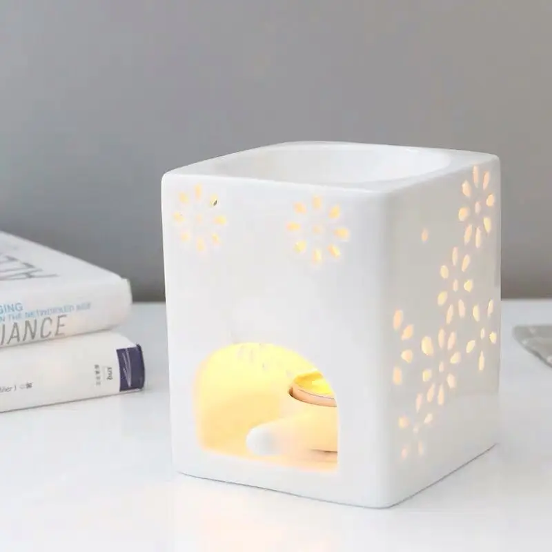 Cheapest Candle wax melt burners ceramic european style lampe berger oil wick burner ceramic oil burner for aromatherapy