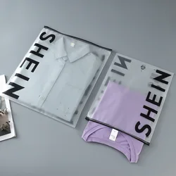 custom plastic T Shirt bags Clothes Frosted Biodegradable Zip Lock Self Sealing Bag packaging and printing custom logo