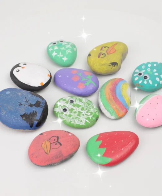 2022 New Product Educational Children Drawing Crafts DIY Rock Ceramic Galaxy Painting Kit for Kids