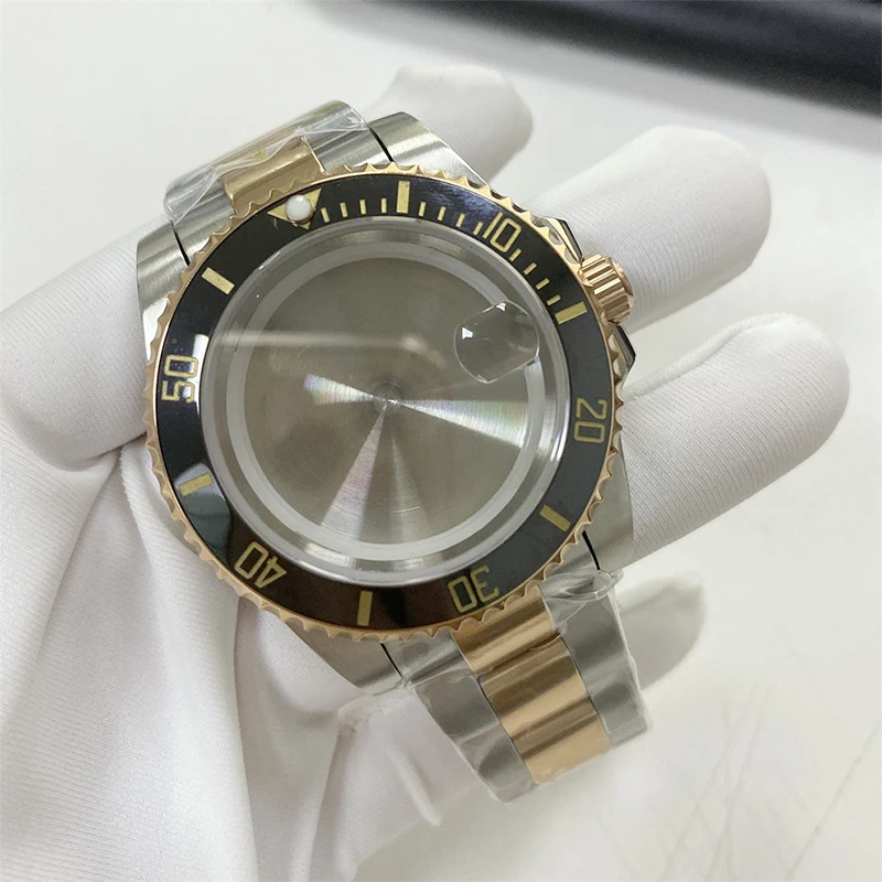 Manufacturer Custom Accept Logo 41mm  fit Miyota 8215 ETA 2836 Movement Ceramic Bezel Stainless Steel Sapphire Watch Case