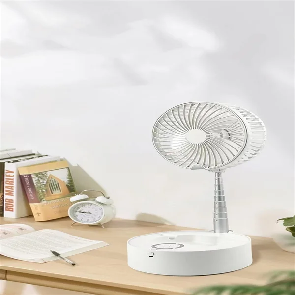 Telescopic Fan Folding Portable Floor Table Usb Rechargeable Battery Fan Foldable Desk Fans for Office Home Outdoor Camping
