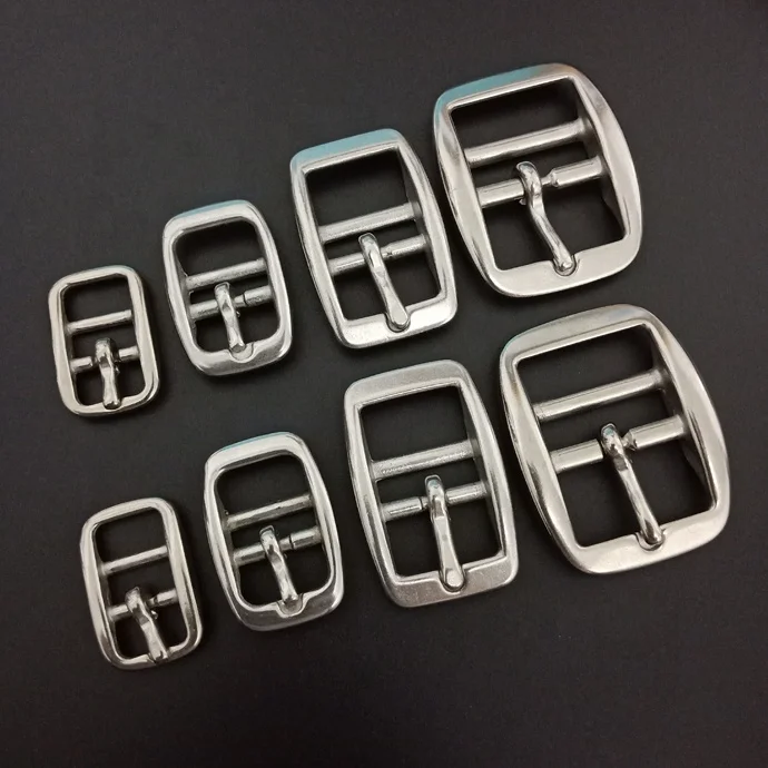 Adjustable Stainless Steel double Bar Belt Pin Buckle for Horse Bridle Halter Saddlery Harness Pet Dog Collar