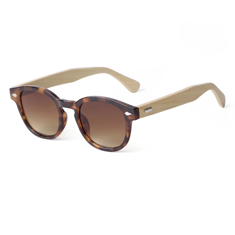 Wholesale Square Wooden temples Sunglasses Retro Bamboo Glasses Outdoor UV-Proof Wood Sun Glasses Custom Logo