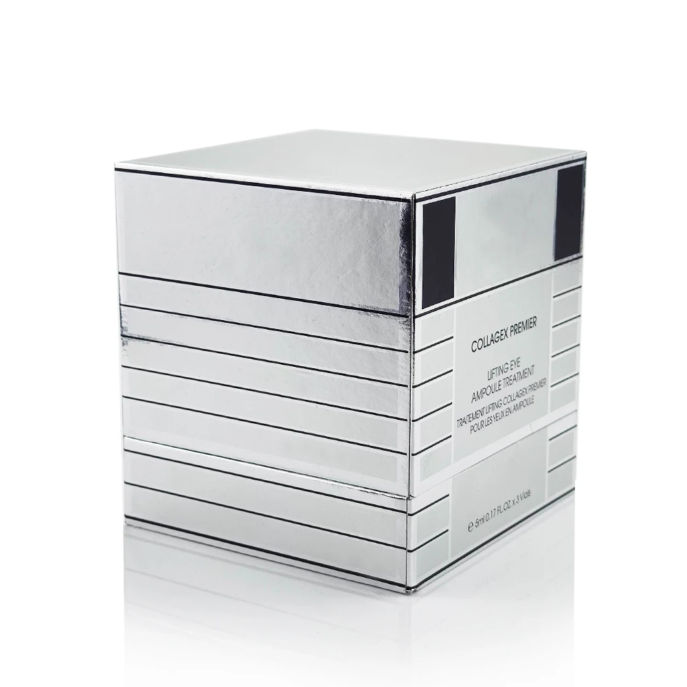 Chinese factory wholesale creative fancy silver foil design your own brand paper packaging box for beauty skin care products