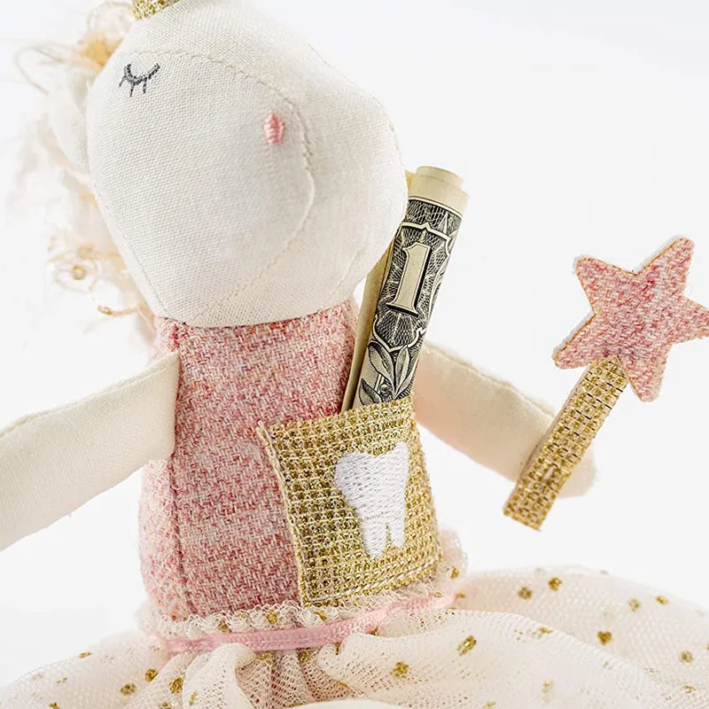 High Quality Customized Care For Children Plush Unicorn Tooth Fairy Plush Toys