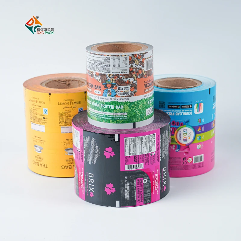 Водонепроницаемая пластиковая упаковка с принтом на заказ, рулон пленки для ламинирования кофейных закусок и картофельных чипсов