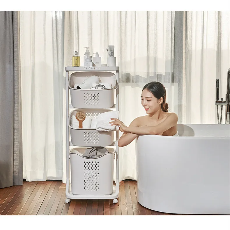 Заводские торговые точки двухслойная корзина для грязной одежды горячая Распродажа тележка