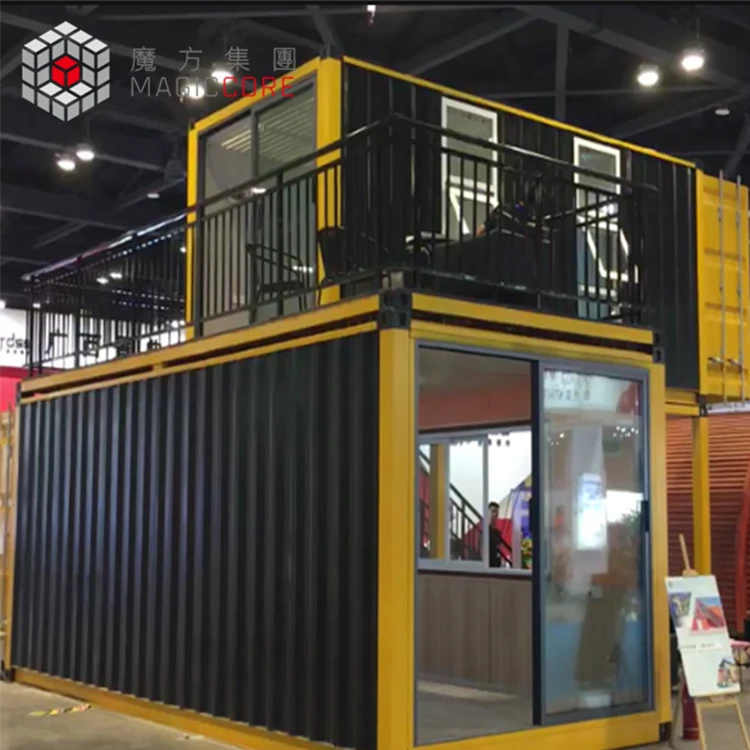 Fast install Steel Structure Prefabricated Luxury villa Detachable 40ft Two Storey Prefab House container house