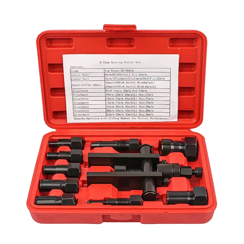 8mm to 25mm Diameter Inner Bearing Puller Set 7 End Remover Kit Motorcycle Repairing Tool