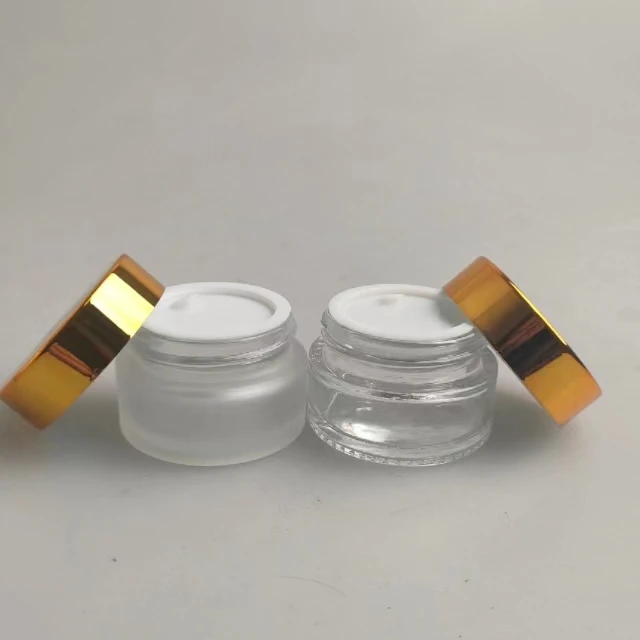 makeup set packaging skin care transparent bottle face cream glass jars with lid