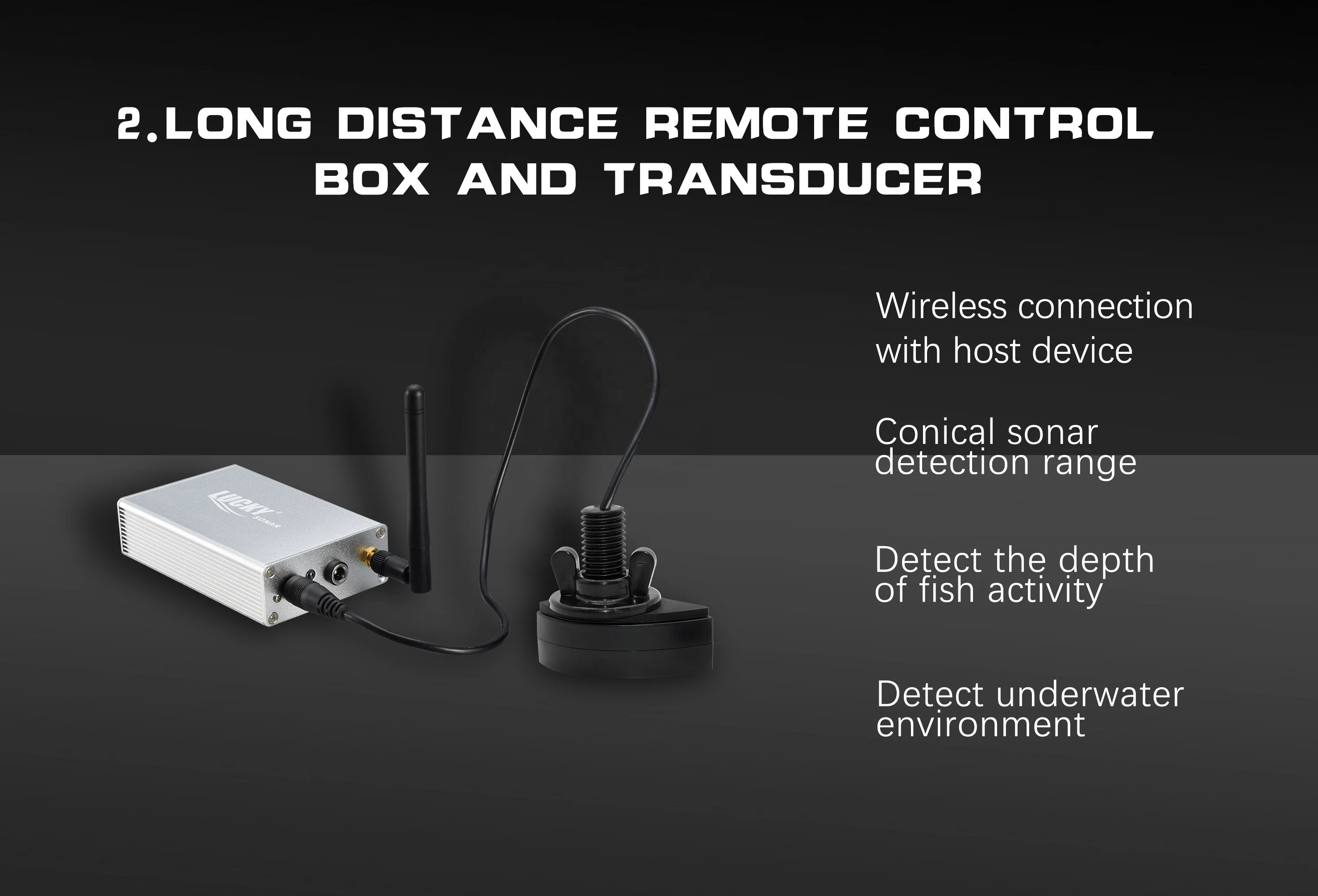 China 300M Operation Range New Fish Finder Wireless Fish Finder For Bait Boat Carp Fishing