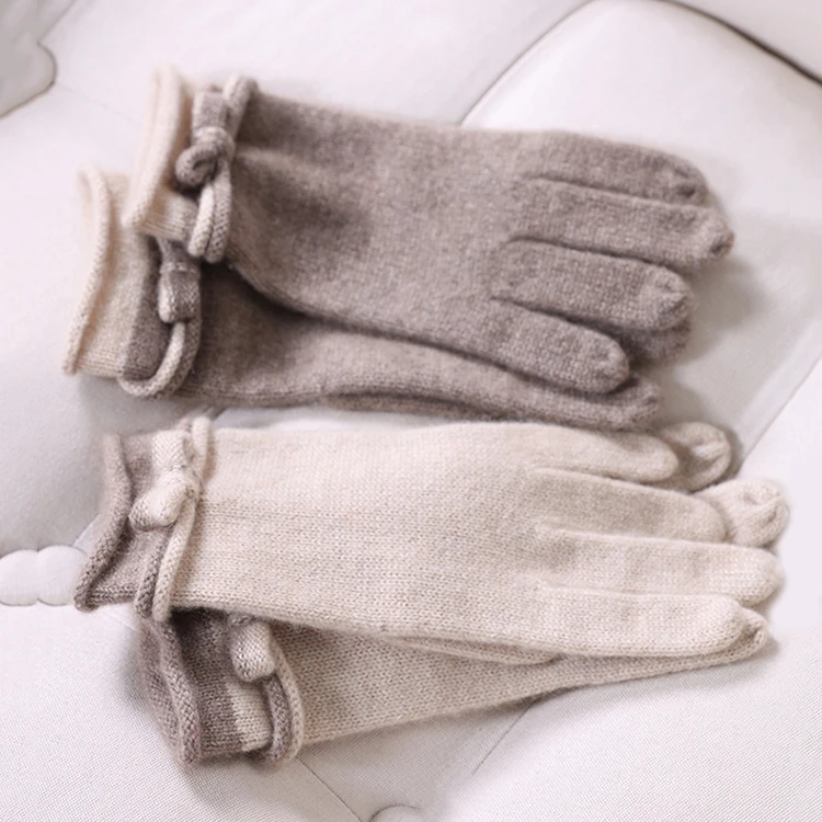 New Fashion Wholesale Soft Stretchy Finger Mittens Custom Logo Outdoor Keep Warm Winter Women wholesale cashmere gloves