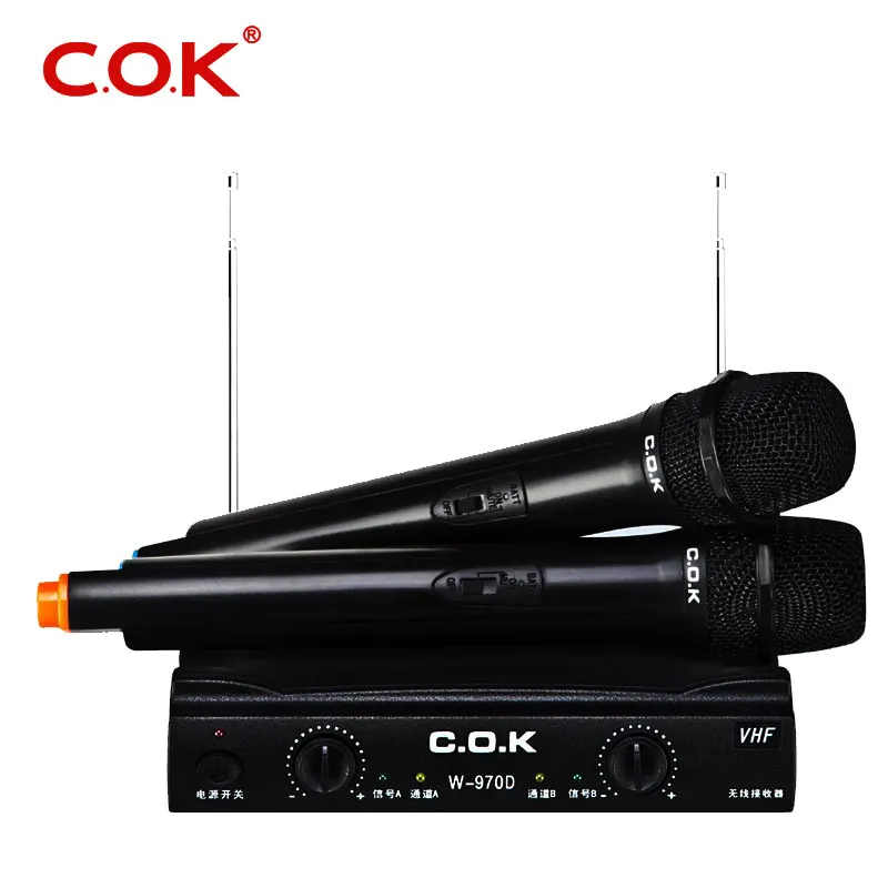  C.O.K VHF Беспроводная микрофонная система двухканальный ручной беспроводной микрофон для