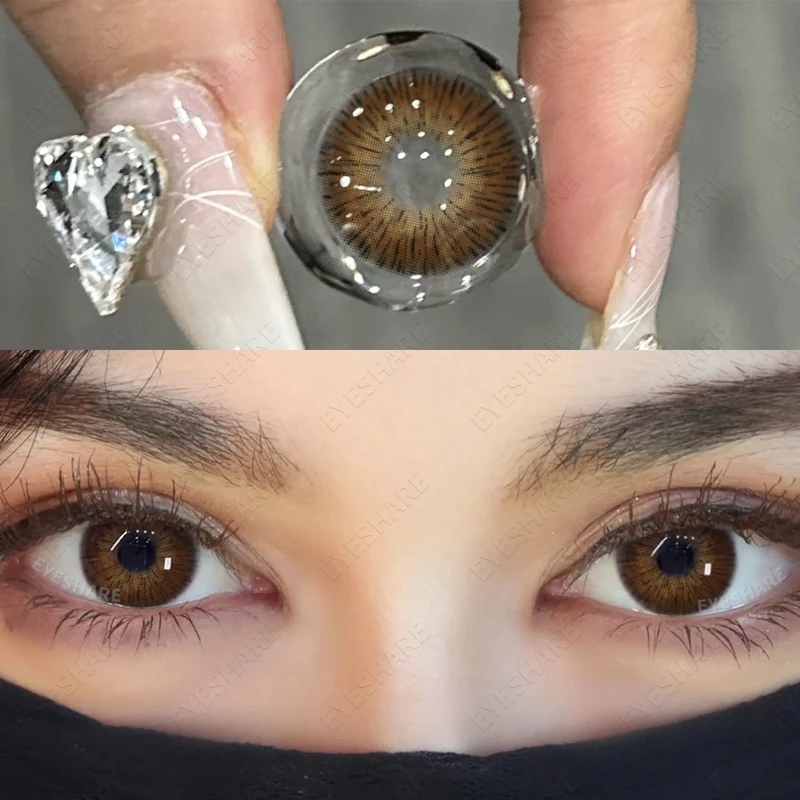 EYESHARE 1 Pair Colored Contact Lenses Natural Look Gray Eye Lenses Brown Contact Blue Lenses Fast Delivery Green Eye
