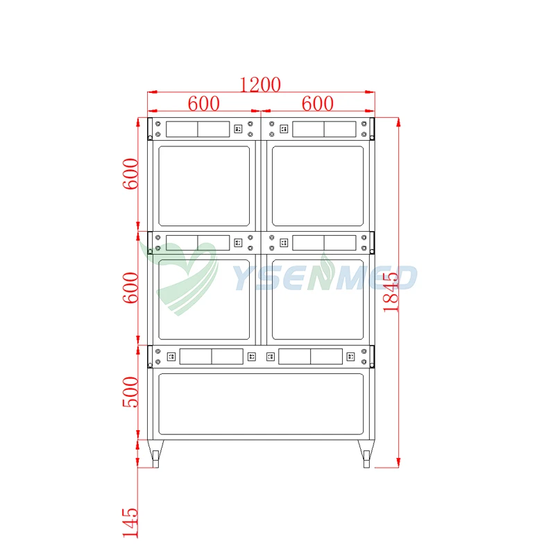 YSVET1845E YSENMED Veterinary Stainless Steel Cage for Exotic Pets,snake exotic lizards hamster pet cages