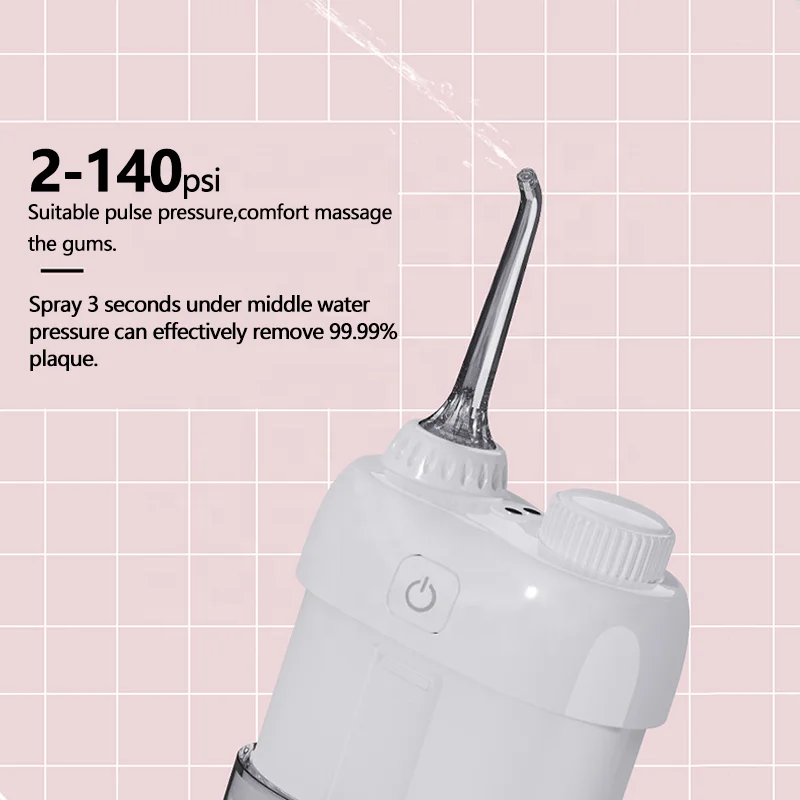 Portable Mini Travel Water Flosser IPX7 Waterproof Tooth Cleaner Rechargeable Water Oral Irrigator