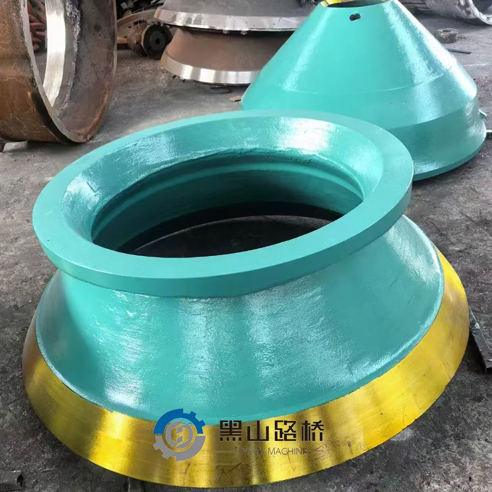Mining OEM rock cone crusher concave and mantle bowl liner supplier mn13cr2 spare parts for cone crusher