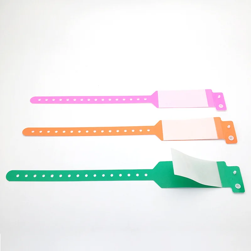 Different color disposable PVC waterproof writable customized surgical ID Bracelet for Patient Identification wristband
