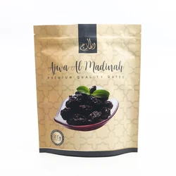 Custom logo reusable 300g Plastic self press seal zipper plastic stand up jujube dry fruit bags