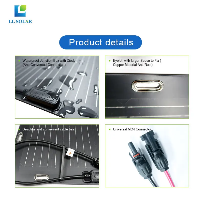 solar panel customized 100watt 200w solar panel portable flexible solar panel