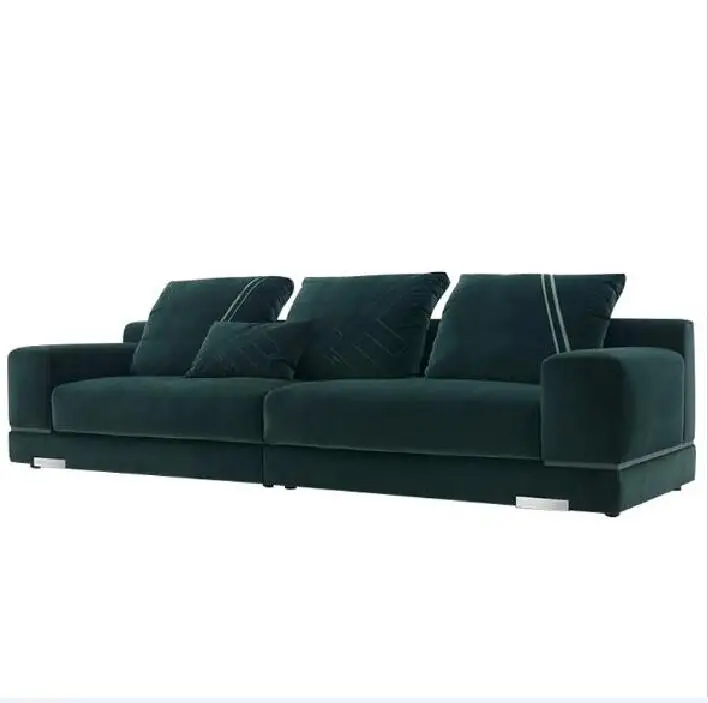 Furnistyle Latest Design Living Luxury Furniture Sofa Set Upholstered Genuine Leather Italian Sofa 3 2 1 Modern Sectional Sofa