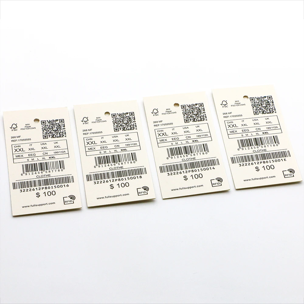 Образец дизайна клиента печатная бумага цена подвесная бирка для одежды индивидуальное название логотипа экологичный брелок