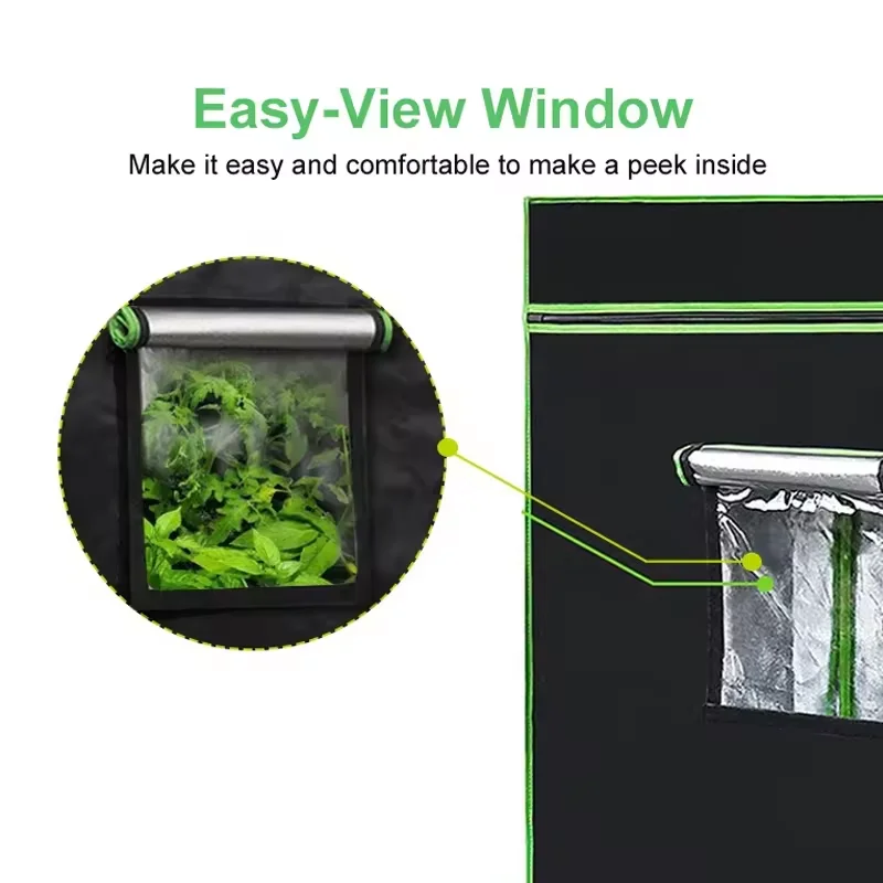 Wholesale  60*60*160 600D 95% High Reflective Waterproof  Fabric Grow Tent Ventilation System Kit for Grass Use