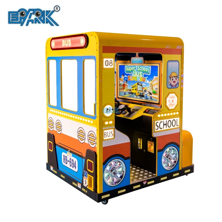Super School Bus Theme Park Rides Arcade Game Machine Kids Coin Operated Amusement Games