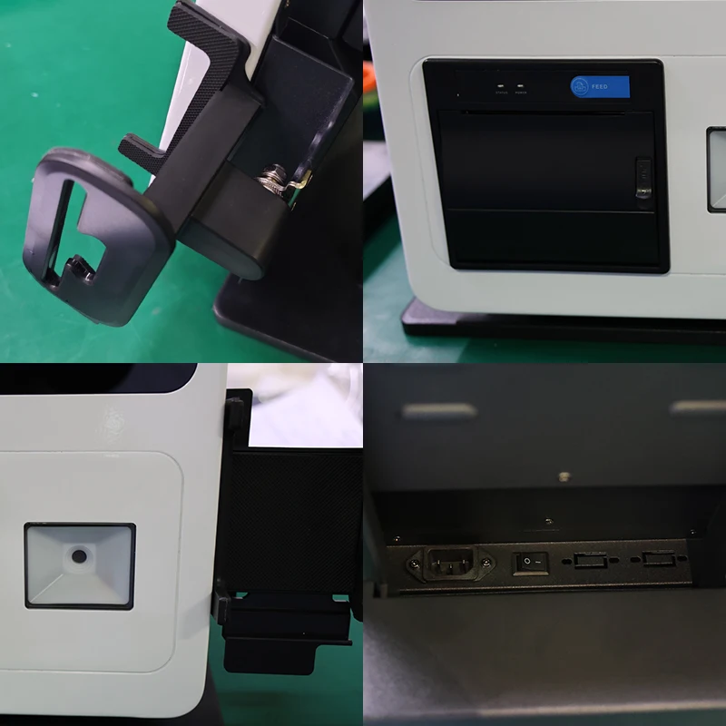 Self service 15 21 23 inch terminal kiosk 80mm printer barcode reader POS bracket touch screen payment kiosk with desktop base