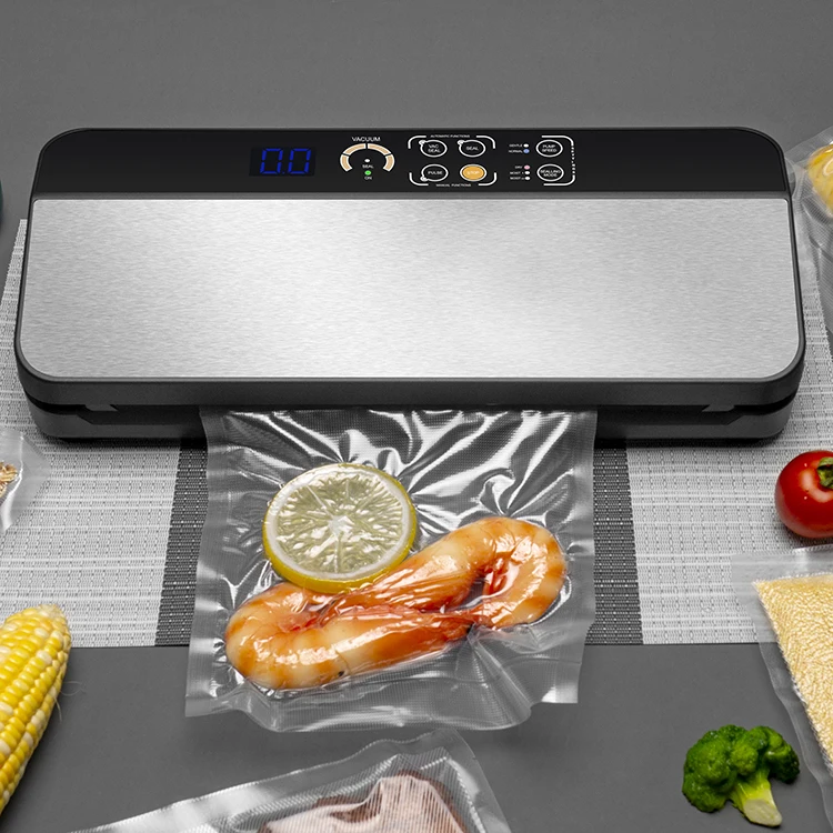 Vacuum Sealer Machine with Built-in Cutter, Automatic Vacuum Food Sealer, Dry Moist Food Modes, Easy to Clean,
